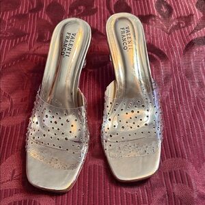 Valenti Franco Women's Metallic Silver Mules